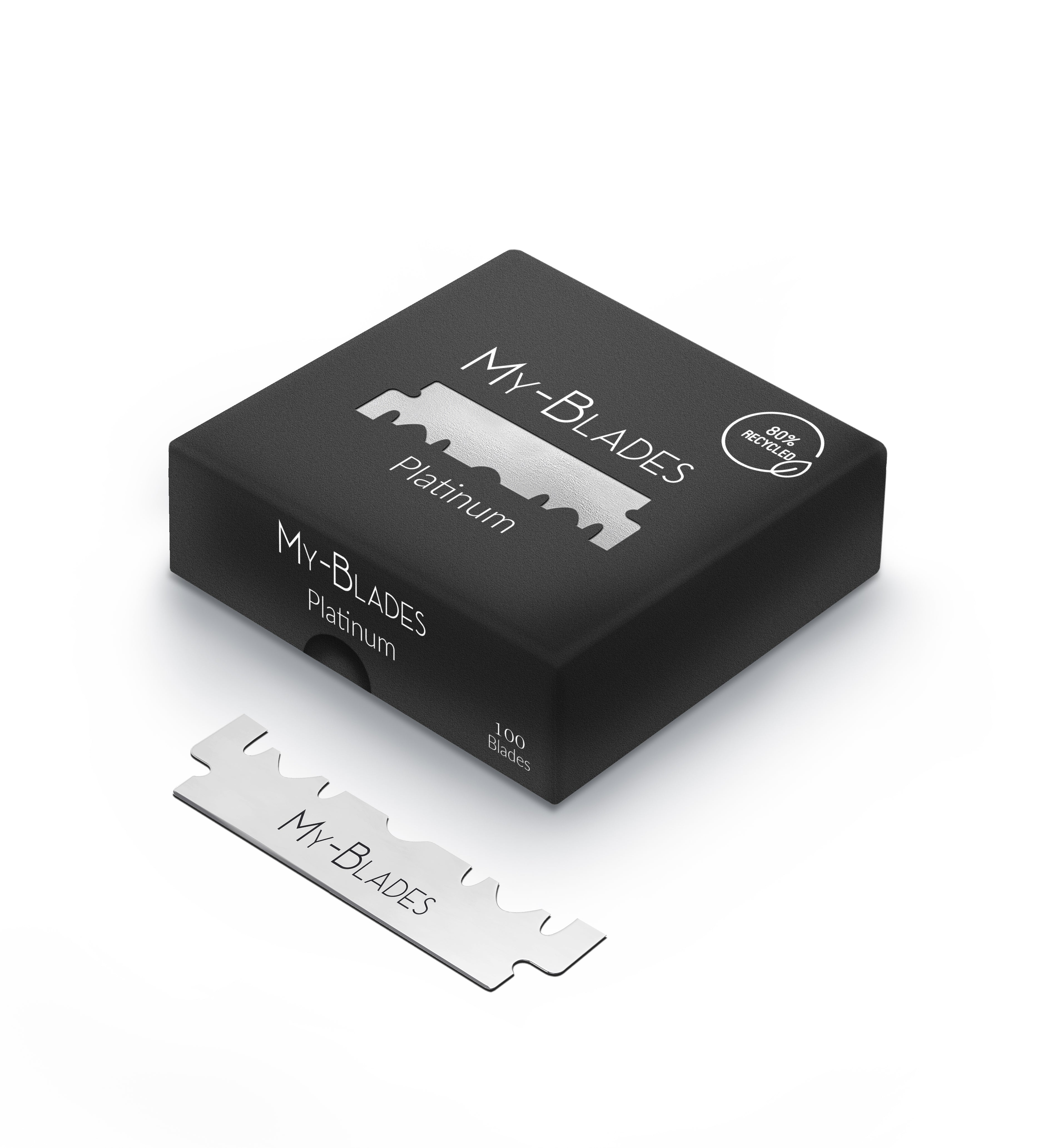 LÂMINAS DE BARBEAR DE BORDA ÚNICA PLATINUM X100